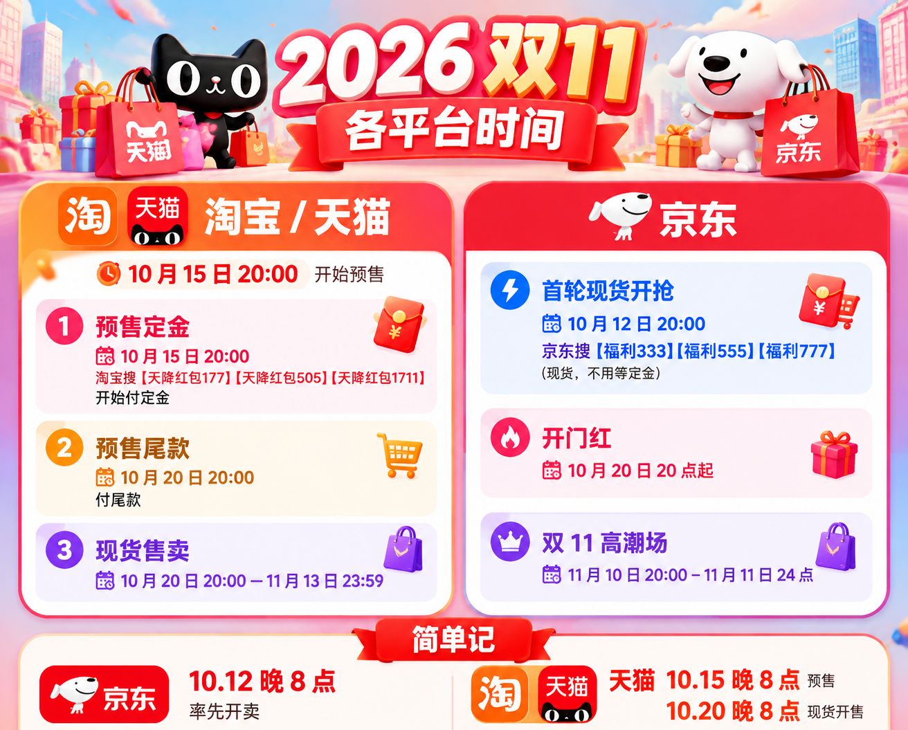 京东福利333领通用券叠加顺序_2026双十一京东淘宝错峰开启时间_京东双11